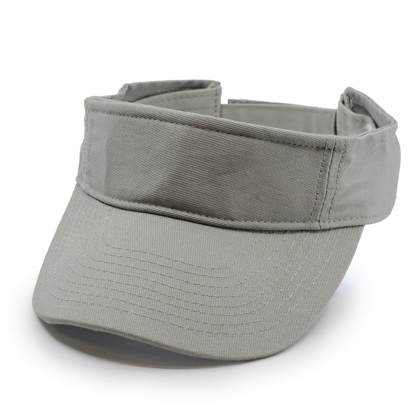 River Beach Unisex Visor in color Moss Grey. Front View.