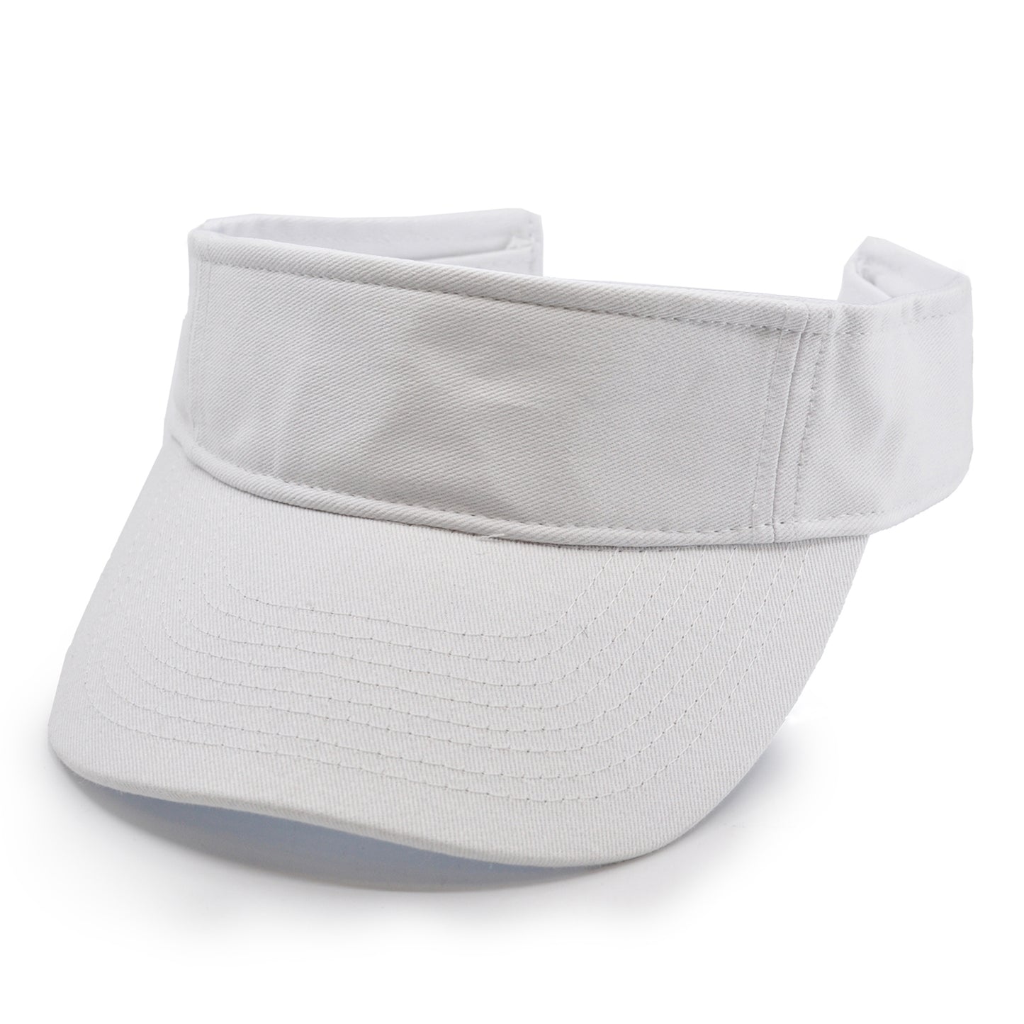 River Beach Unisex Visor in color White. Front View.